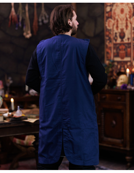 Long Medieval Vest Oberon Model, Blue...