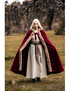 Fjell Viking Cape with Synthetic Fur, Red