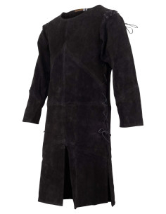 Arwin Model Medieval Tunic in Suede, Black