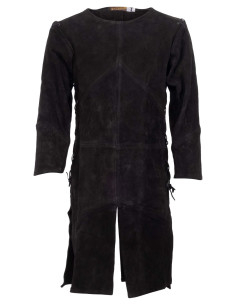 Arwin Model Medieval Tunic in Suede, Black 2