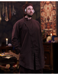 Cotton Medieval Tunic Model Oberon, Brown 2