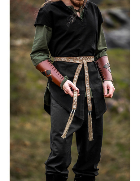 Unisex Veigga Beige Belt with Embroidery