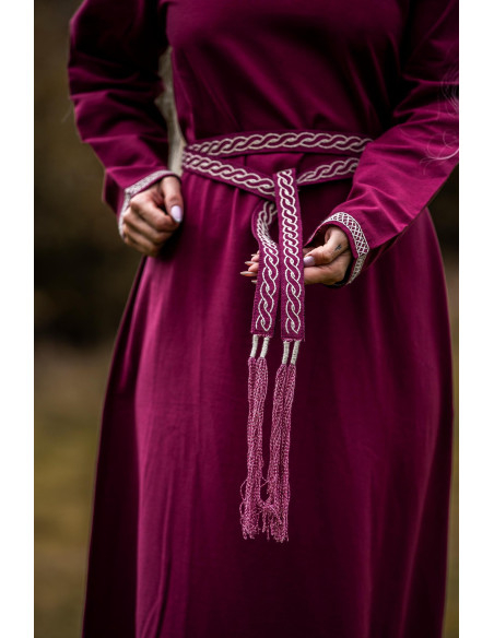 Unisex Veigga Belt, Red with Embroidery