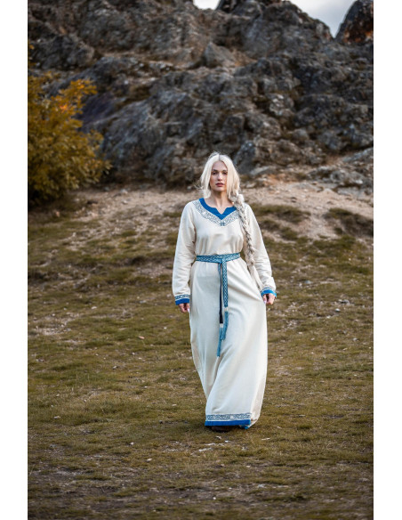 Unisex Veigga Belt, Blue with Embroidery