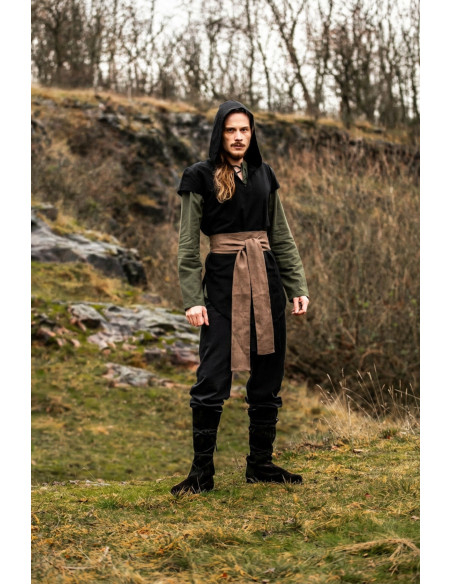 Unisex Belt Model Torben, Brown Linen