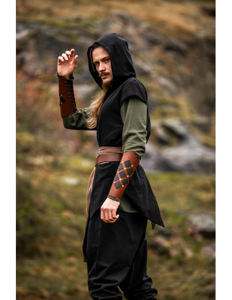 Unisex Belt Model Torben, Brown Linen