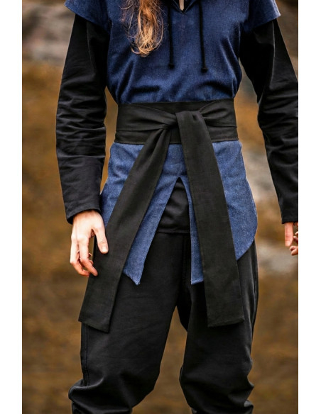 Unisex Belt Torben Model, Black Linen