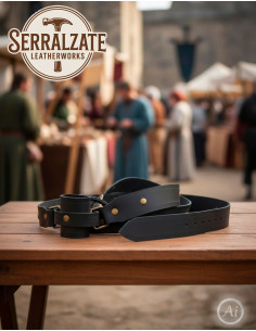 Medieval Belt with Sword Holder, Black 2