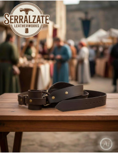 Medieval Belt with Sword Frog, Brown 2