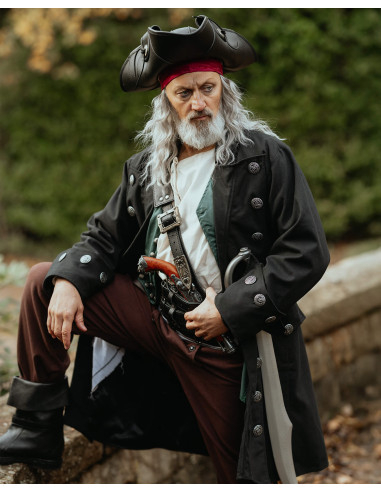 Captain Chad Black Pirate Coat
