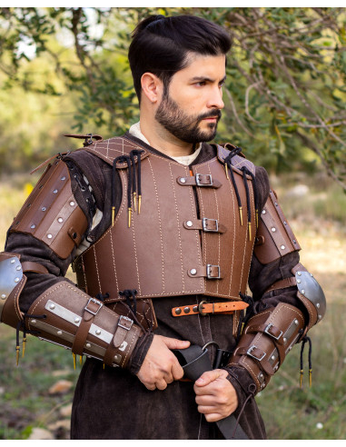 Strigo Leather Medieval Breastplate in Brown