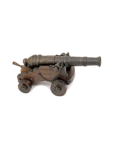 cannon s. XVI wood and bronze (86 x...