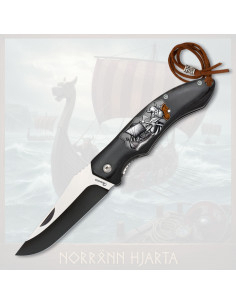 Albainox Viking Knife, black stamina handle