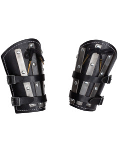 Strigo Model Medieval Bracers, Black