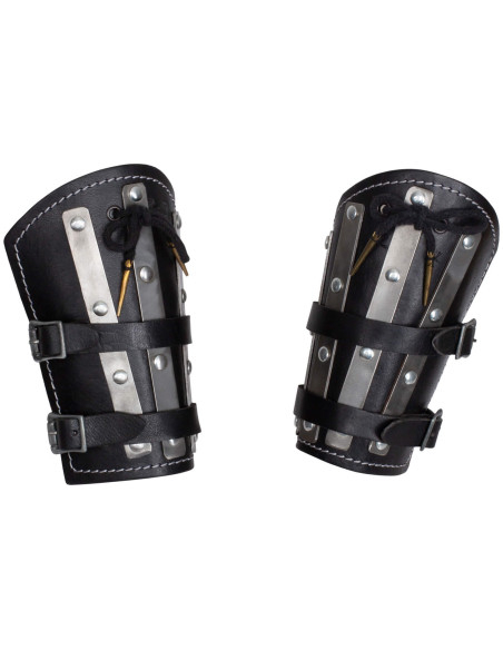 Strigo Model Medieval Bracers, Black