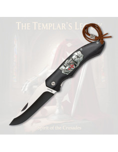 Albainox Knight Templar Knife, Black Stamina Handle