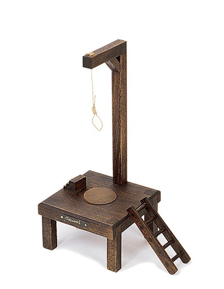Medieval gallows (14x14x30 cms.)