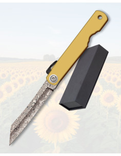 Albainox Pocket Knife with Rectangular Damascus Blade, 67...