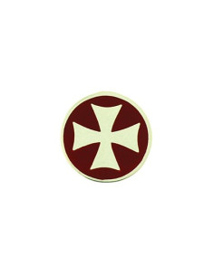 Silver Templar Cross brooch