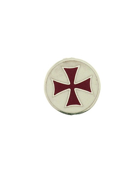 Silver Templar Cross brooch