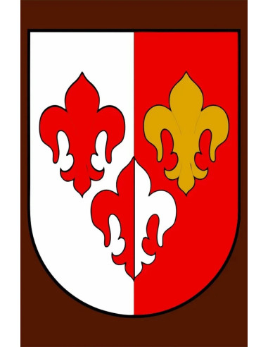 Medieval Banner with 3 Fleur-de-Lis, 75 x 50 cm