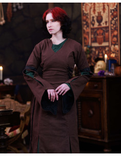 Antaris Medieval Cotton Dress, Brown 2