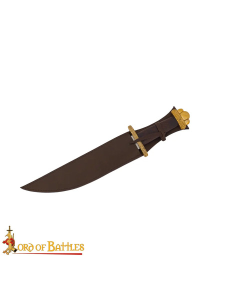 Viking Seax Knife with Leather Sheath