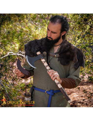 Handmade Viking Axe with Leather Sheath