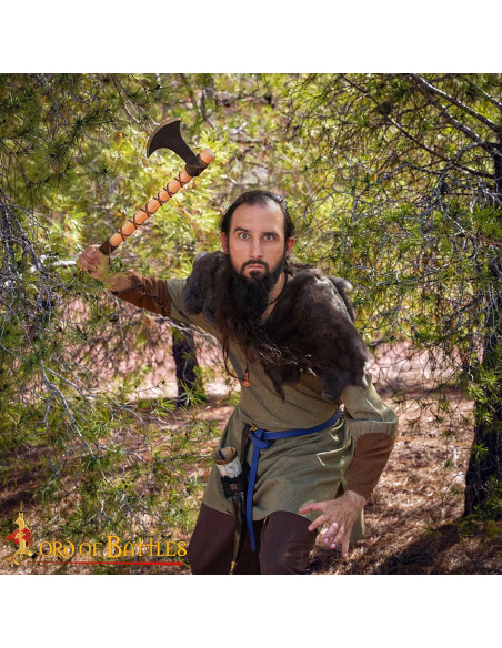 Handmade Viking Axe with Leather Sheath