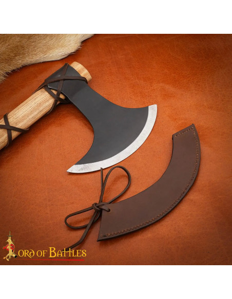 Handmade Viking Axe with Leather Sheath
