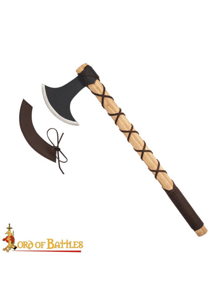 Handmade Viking Axe with Leather Sheath