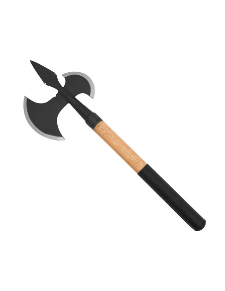 Medieval Carbon Steel Axe Model Halberd