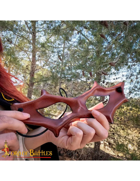 Brown Leather Half Mask for LARP