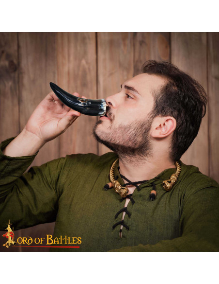 Natural Viking Drinking Horn,...