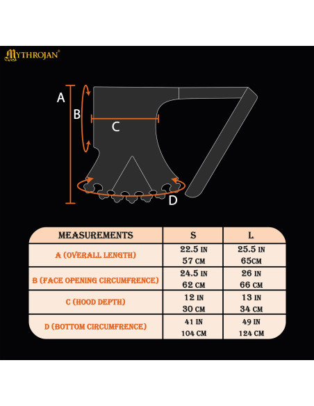 Liripipe Wool Medieval Gugel in Red