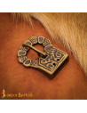 Gothic Medieval Buckle in Aged Brass for Belt