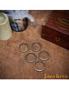 Pack of 5 Medieval Ring-Shaped Brass Belt Buckles