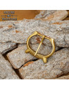 Medieval Buckle in Polished Brass for Belt