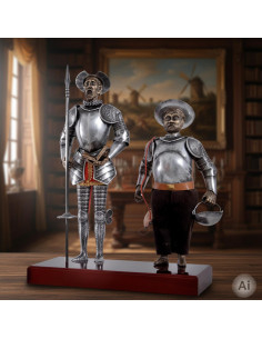 Figure Don Quixote and Sancho Panza, 42 cms. 2