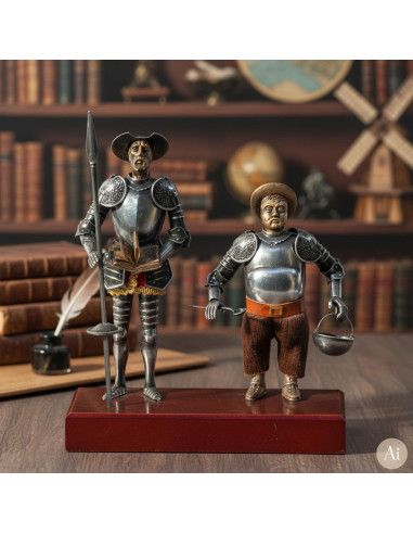 Figure Don Quixote and Sancho Panza, 24 cms.