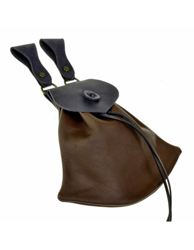Soft Leather Medieval Pouch for Historical Belt