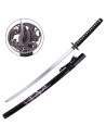 Decorative Steel Katana with Dragon and Lacquered Wood