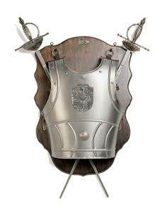 Breastplate panoply and swords