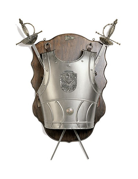 Breastplate panoply and swords