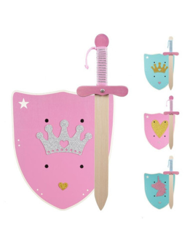 Toy Shield and Sword Set with Relief for Princesses