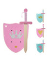 Toy Shield and Sword Set with Relief for Princesses