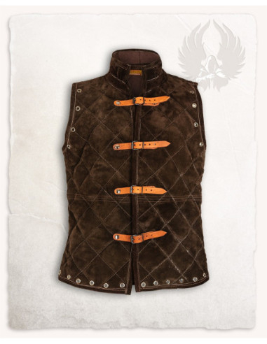 Arthur Suede Medieval Vest, Brown