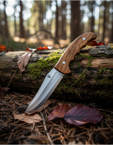 Handcrafted Carving Knife with Olive Wood Handle