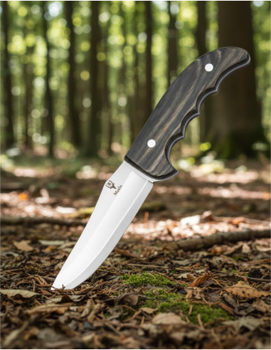 Evergreen Pakawood Knife with Leather Sheath