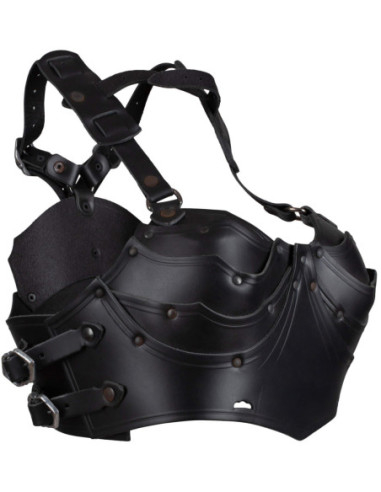 Medieval Leather Bodice Lilith Model, Black